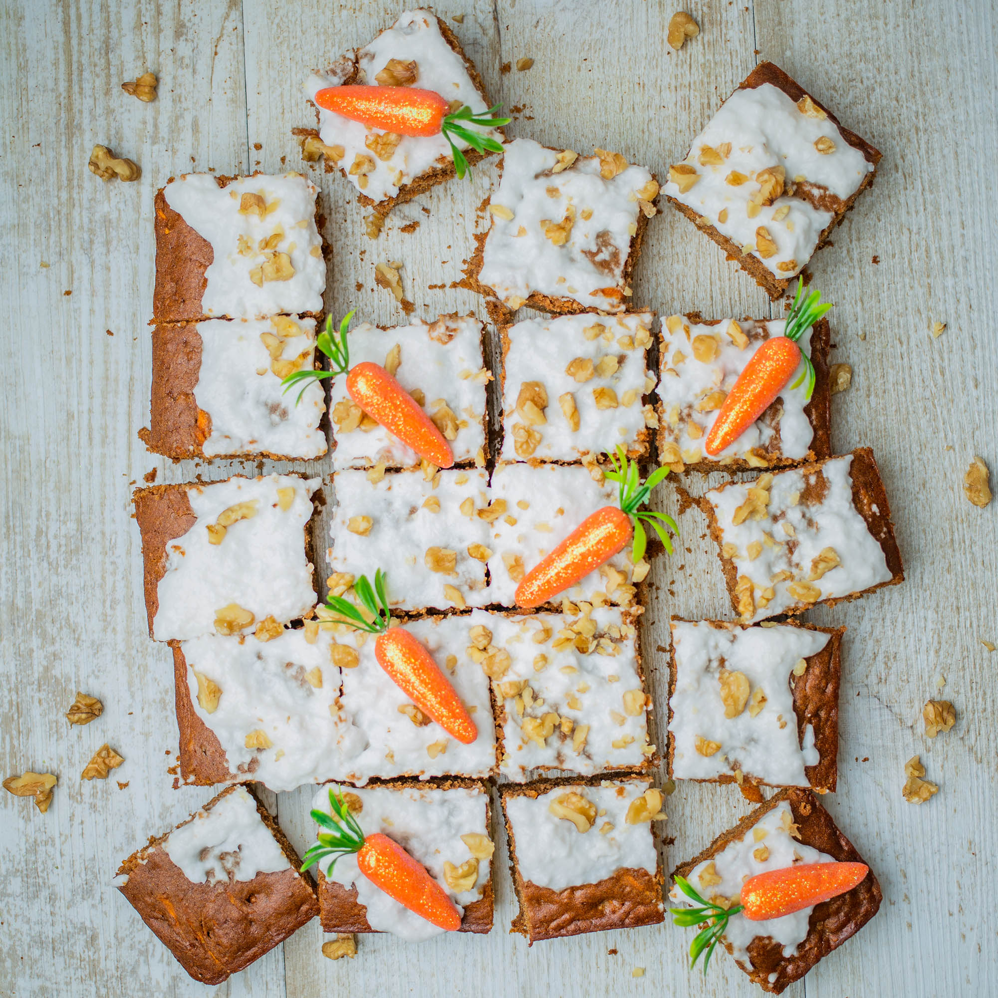 Vegan Carrot Cake Slice with Coconut Yogurt Frosting