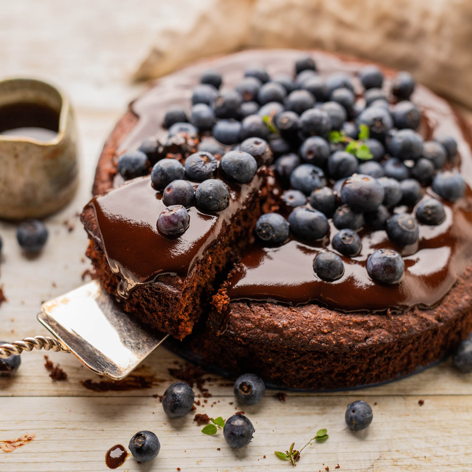 Healthy Vegan Chocolate Mud Cake with Avocado Oil