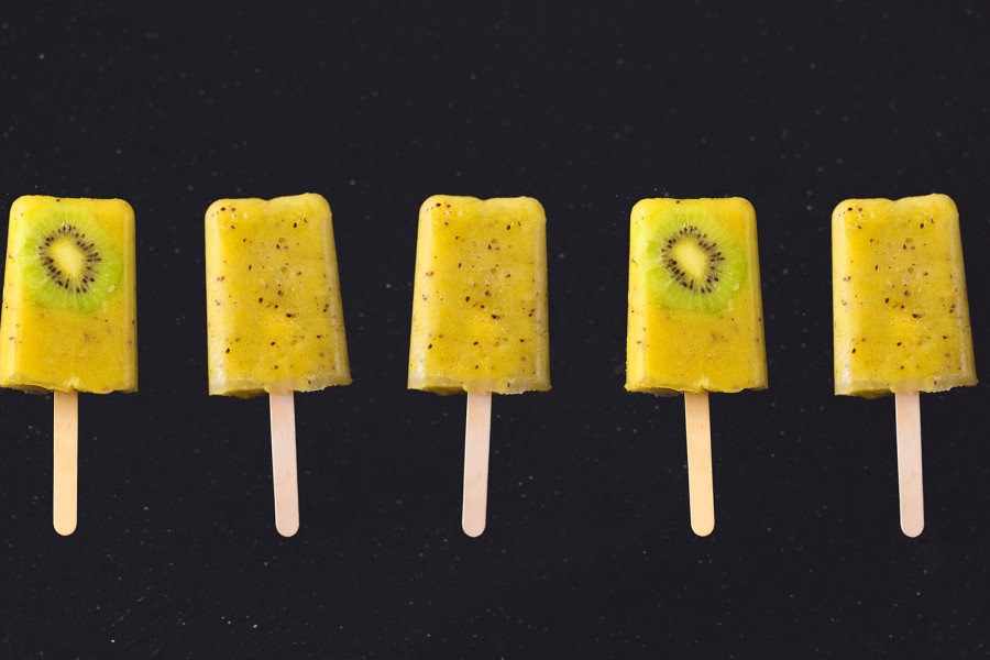 Kiwi and Pineapple Popsicles