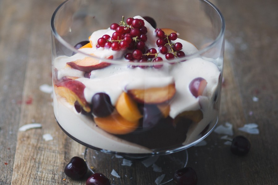 Vegan Summer Fruit Christmas Trifle