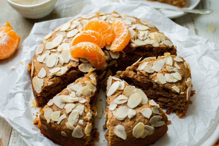Vegan Refined Sugar Free Orange Almond Cake