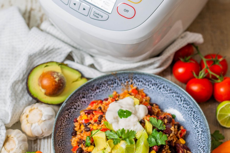 Mexican Chilli Beans and Rice with Panasonic 10L Rice Cooker